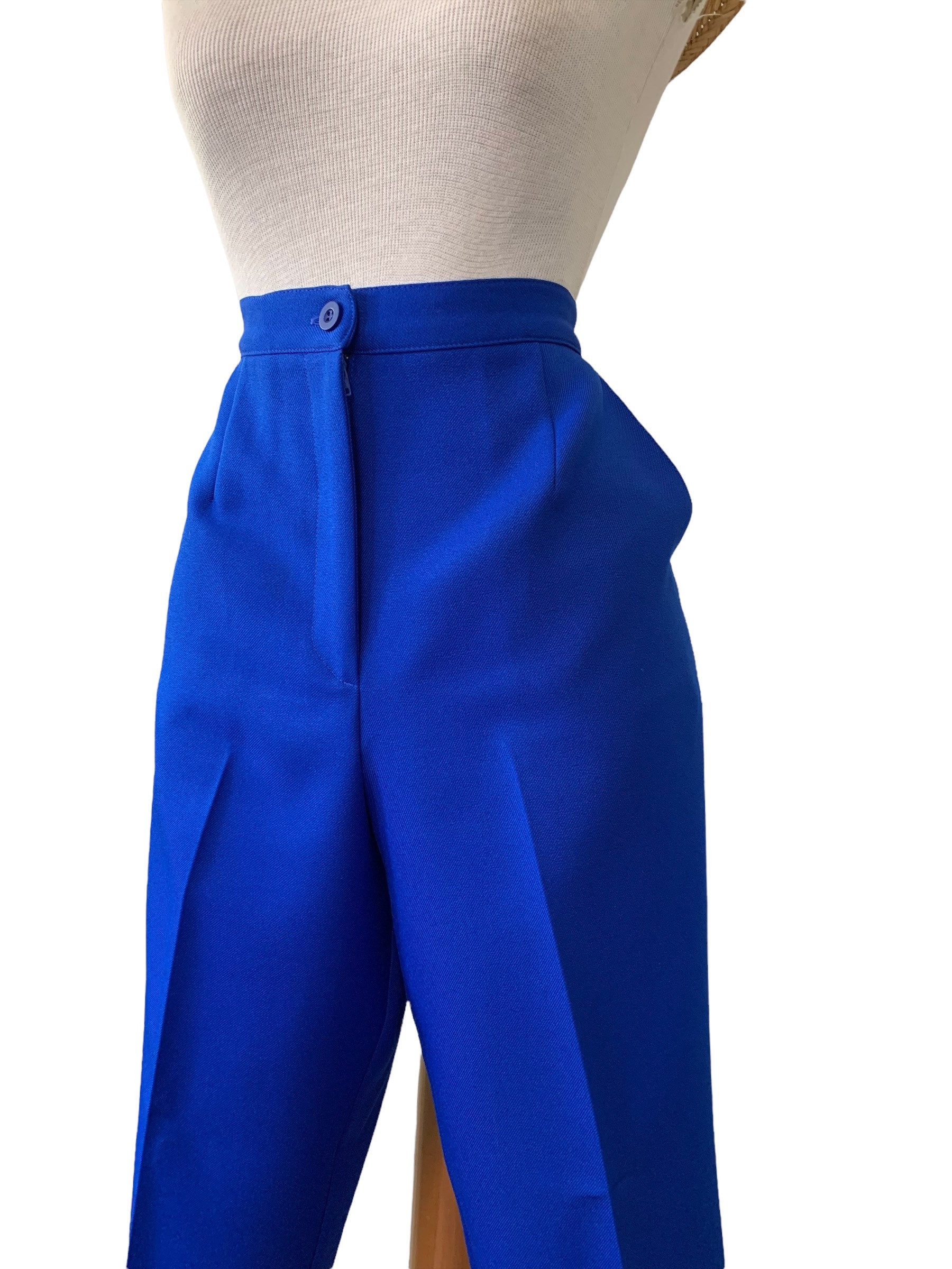 Royal Blue Woven Poly Pant Suit 2 Piece - Etsy