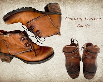 Wornnn Genuine Leather Bootie