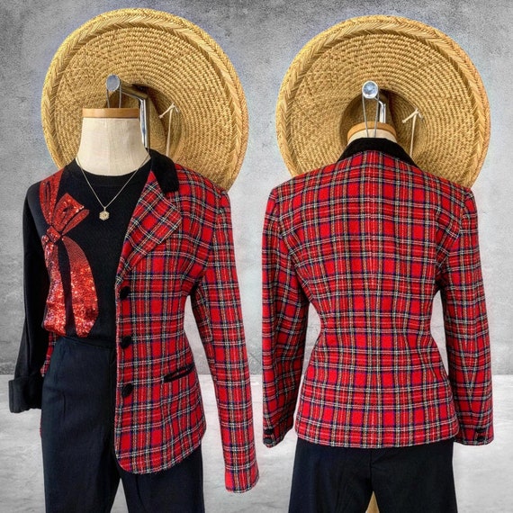 Christmas Plaid Woven Jacket - image 1