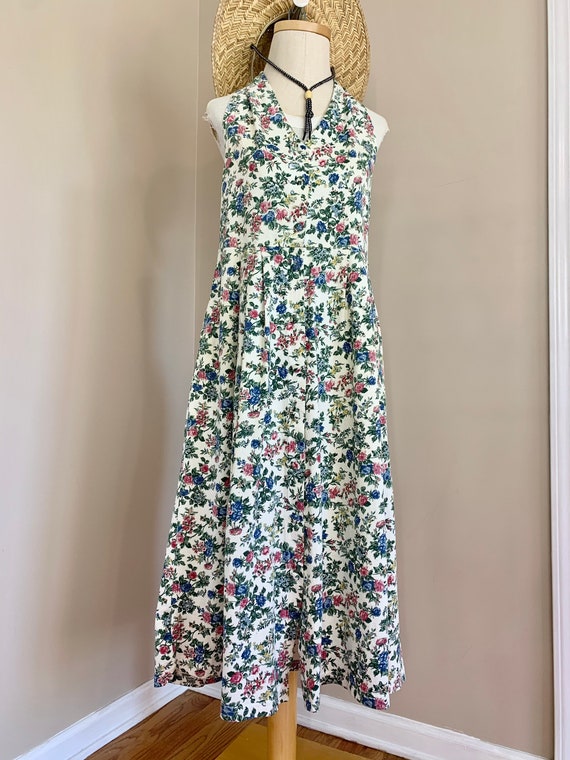 Floral Cotton Button Down Market Dress - image 5