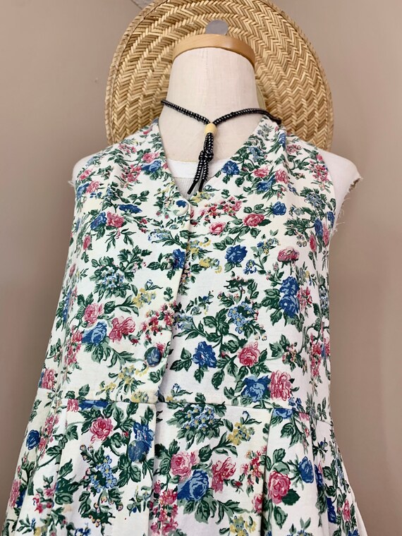 Floral Cotton Button Down Market Dress - image 3