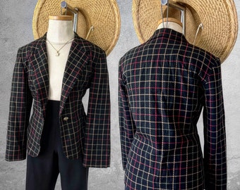 Geschwärzter gefütterter Vintage Blazer