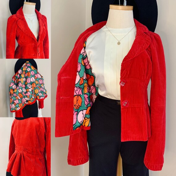 Red Cord Lined Jacket - image 9