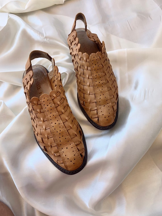 Vintage Natural Leather Sandal/Huarache - image 5
