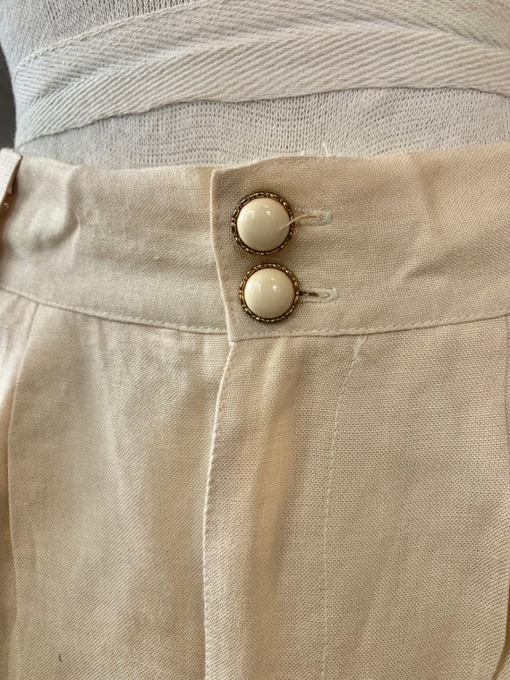 Vintage Ivory Linen Pant Suit - image 6