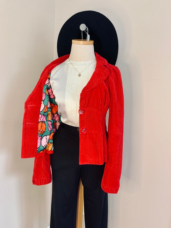 Red Cord Lined Jacket - image 2