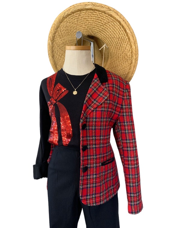 Christmas Plaid Woven Jacket - image 2