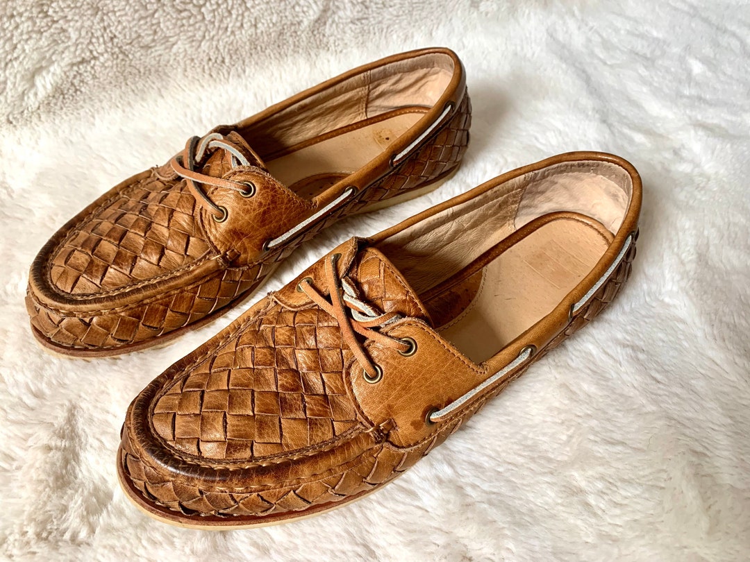 frye leather woven fashion sneakers
