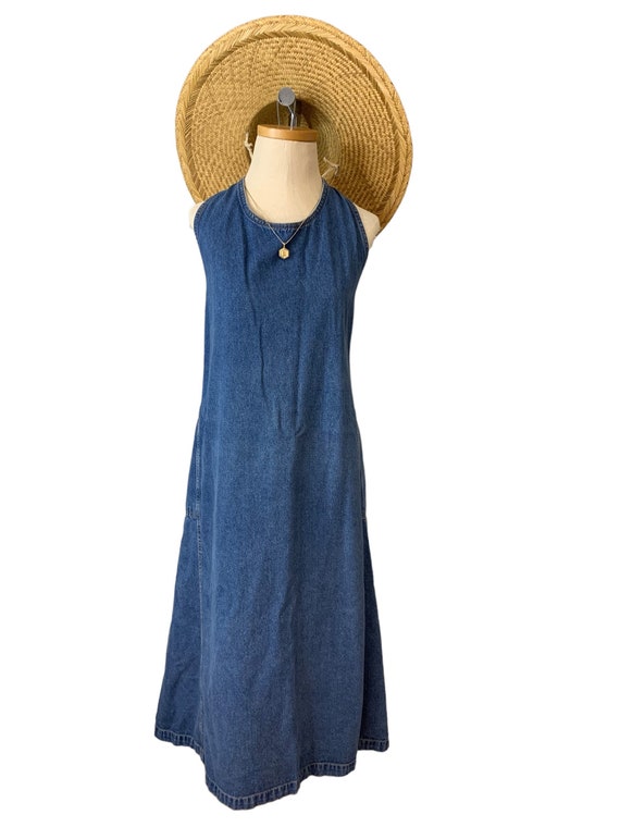 Oversized Pocket Denim Dress - image 2