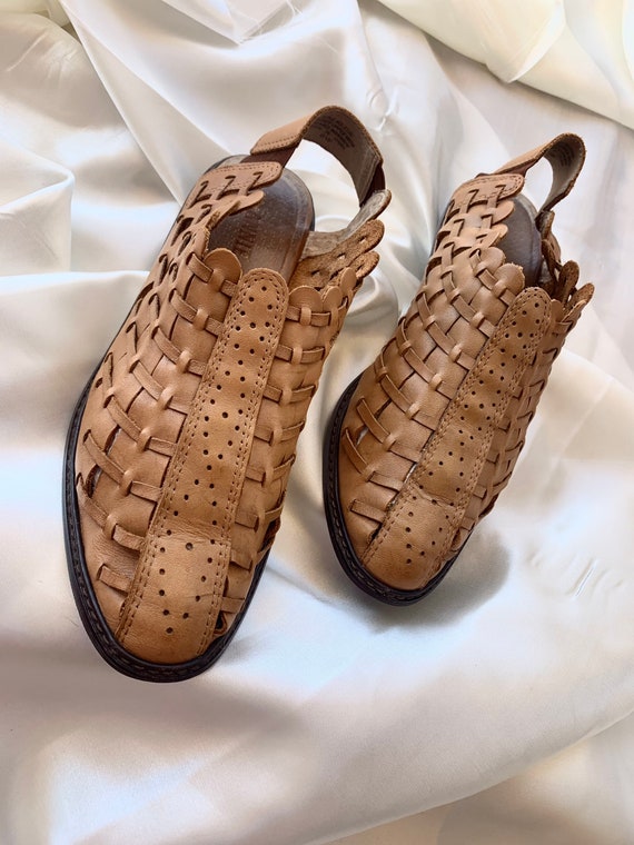 Vintage Natural Leather Sandal/Huarache - image 4