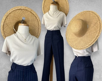 1980's Dark Pinstriped Jeans 30x30 - Etsy