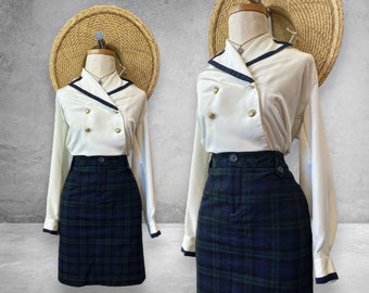 Blusa de poliéster tejido marinero