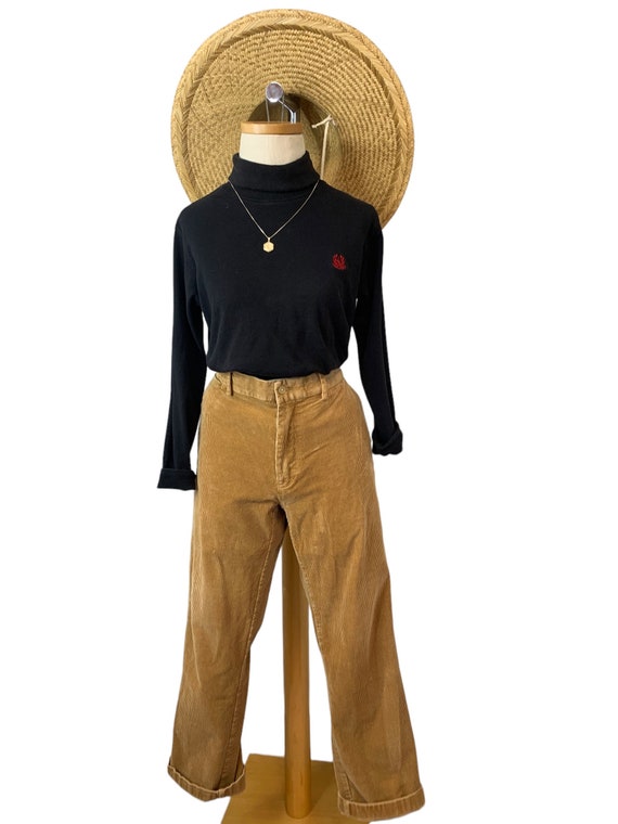 Sand Corduroy High Waist Straight Pants - image 5