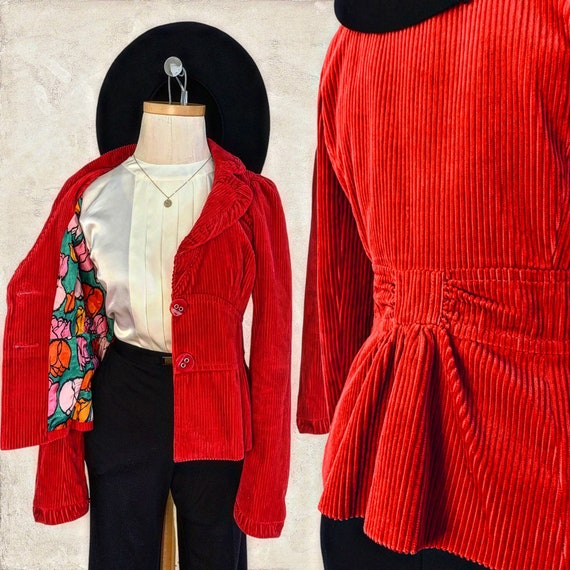 Red Cord Lined Jacket - image 1