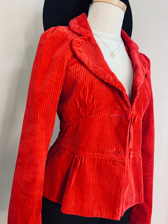 Red Cord Lined Jacket - image 3