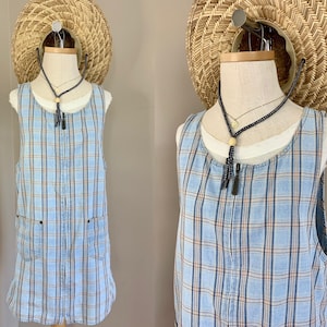Vintage Authentic Liz Plaid Zip-Up Dress