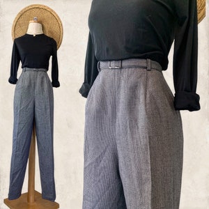 Vintage Belted Lined High Rise Trousers