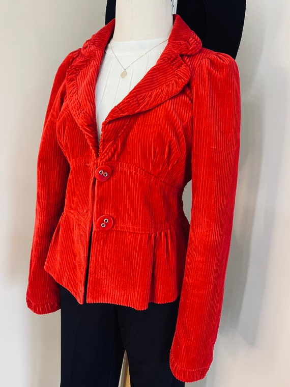 Red Cord Lined Jacket - image 5