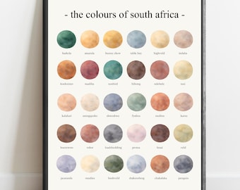 The Colours of South Africa - Watercolor Print