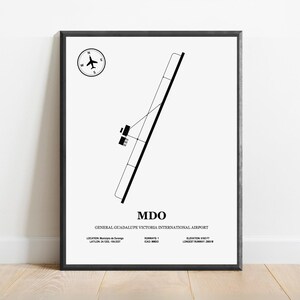 MDO, Aeroporto Internazionale General Guadalupe Victoria – Mappa del design dell'aeroporto, Poster aeronautico