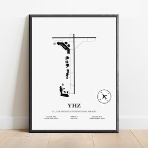 YHZ, Halifax Stanfield International Airport - Plan de conception de l'aéroport, affiche d'aviation