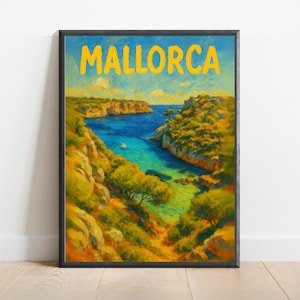 Mallorca Poster – Scenic Balearic Coast Wall Art | Mediterranean Landscape Print for Beach & Travel Decor