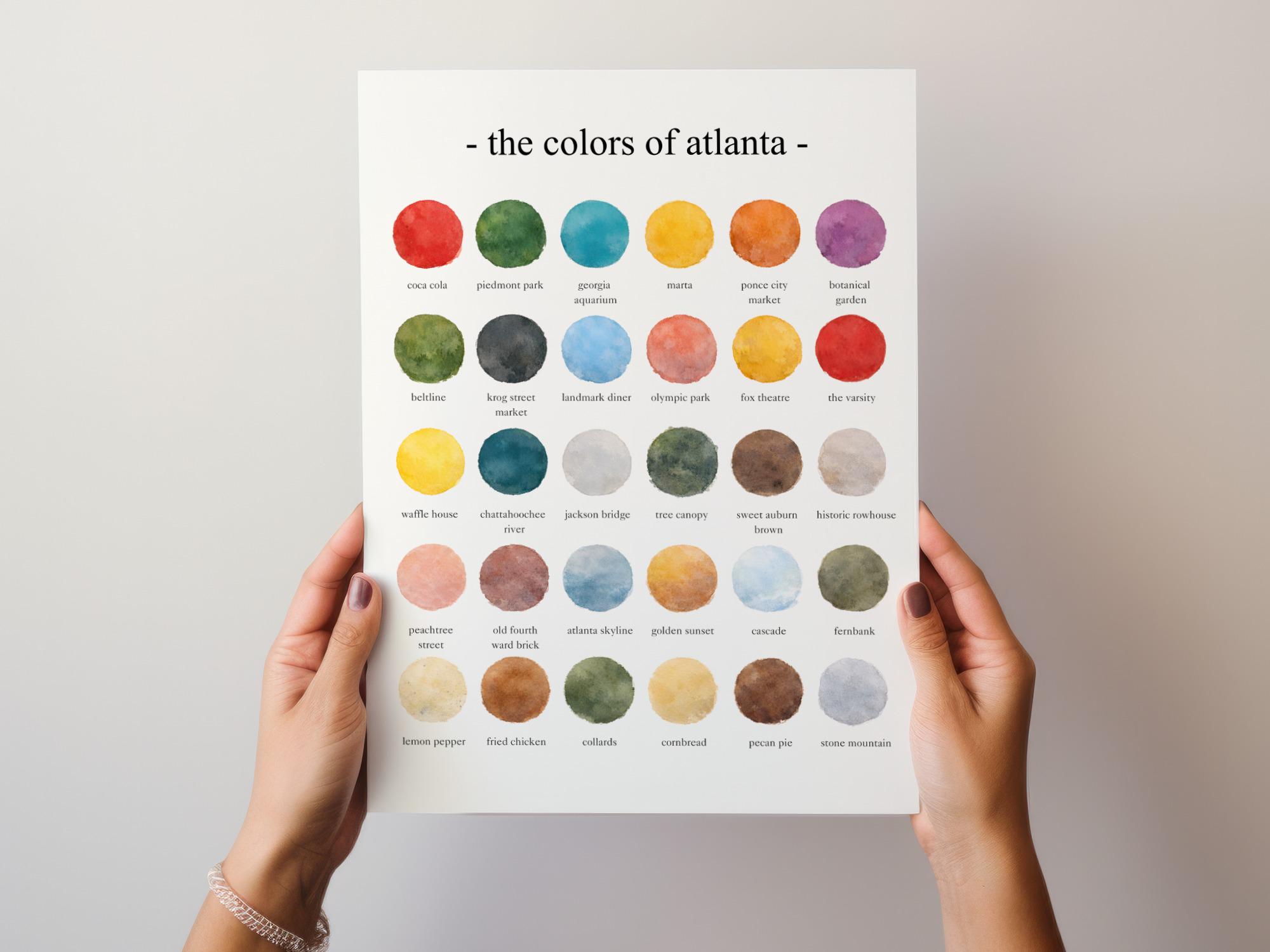 The Colors of Atlanta – Watercolor Print - Etsy