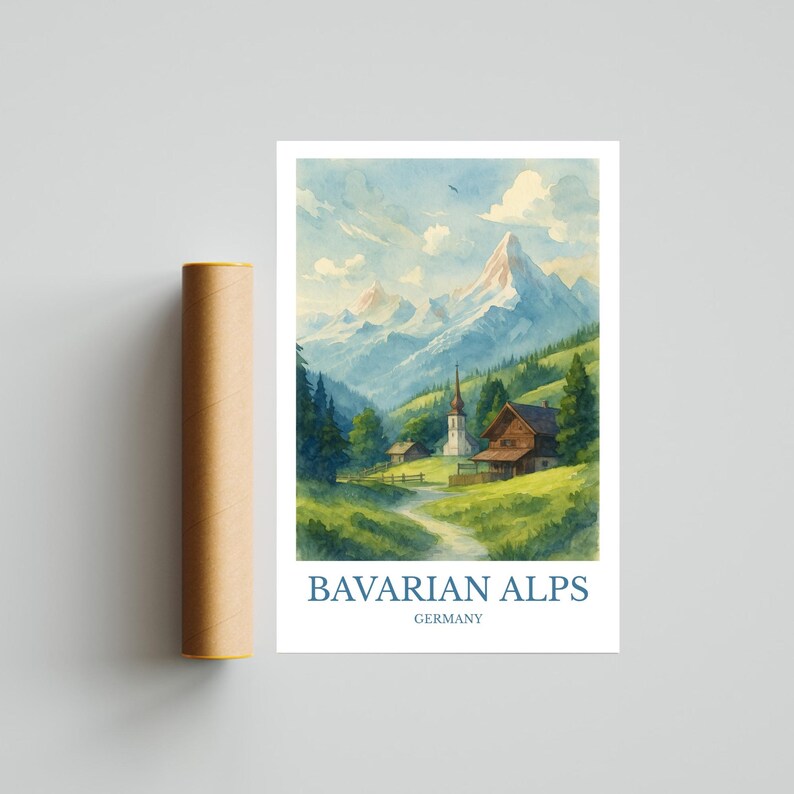 Bavarian Alps Poster - Etsy
