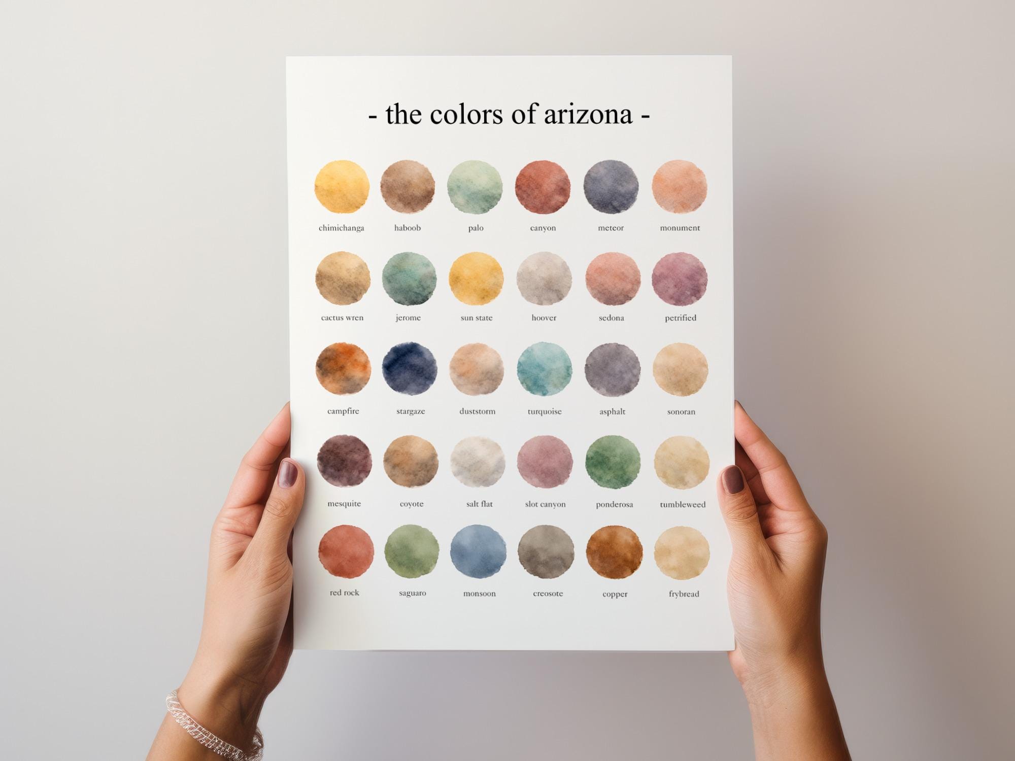 The Colors of Arizona - Watercolor Print - Etsy