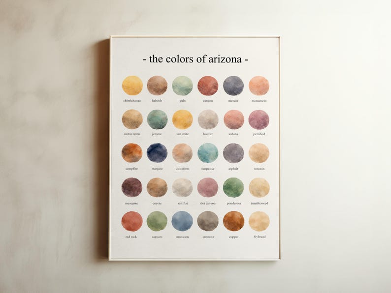 The Colors of Arizona - Watercolor Print - Etsy