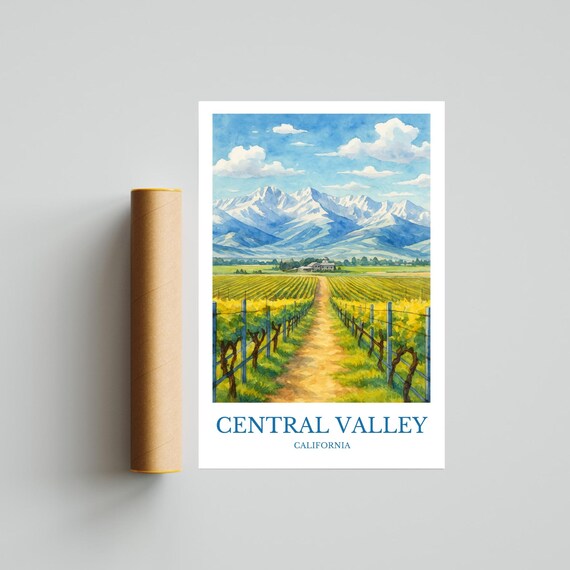 Central Valley Poster - Etsy New Zealand