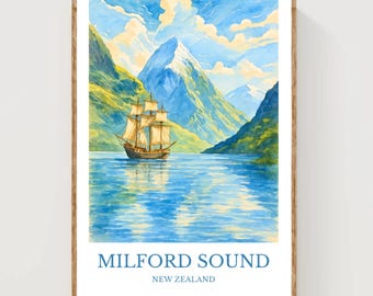 Milford Sound New Zealand Poster