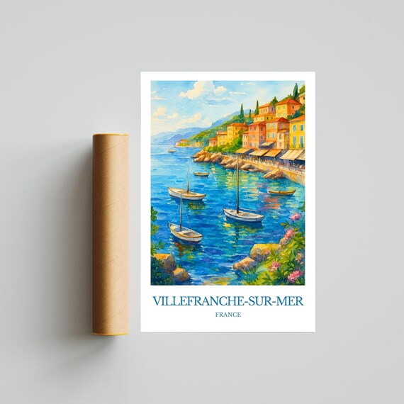 ヴィルフランシュ・シュル・メールのポスター - Etsy 日本