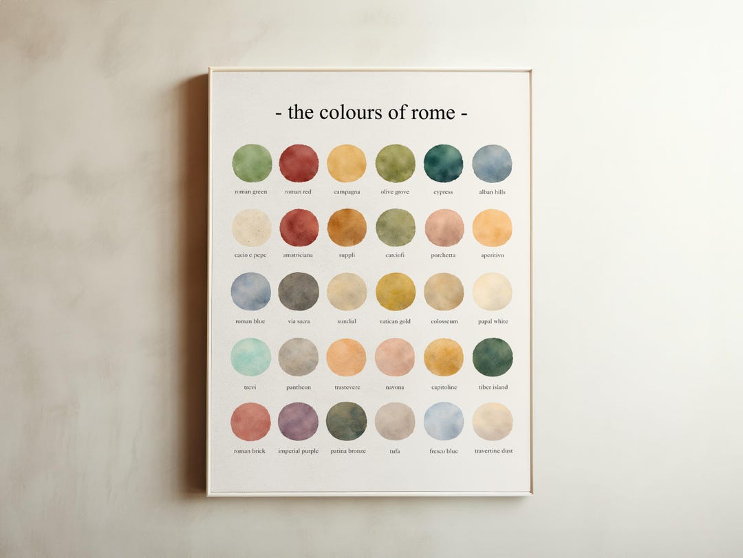 The Colours of Rome - Watercolor Print - Etsy