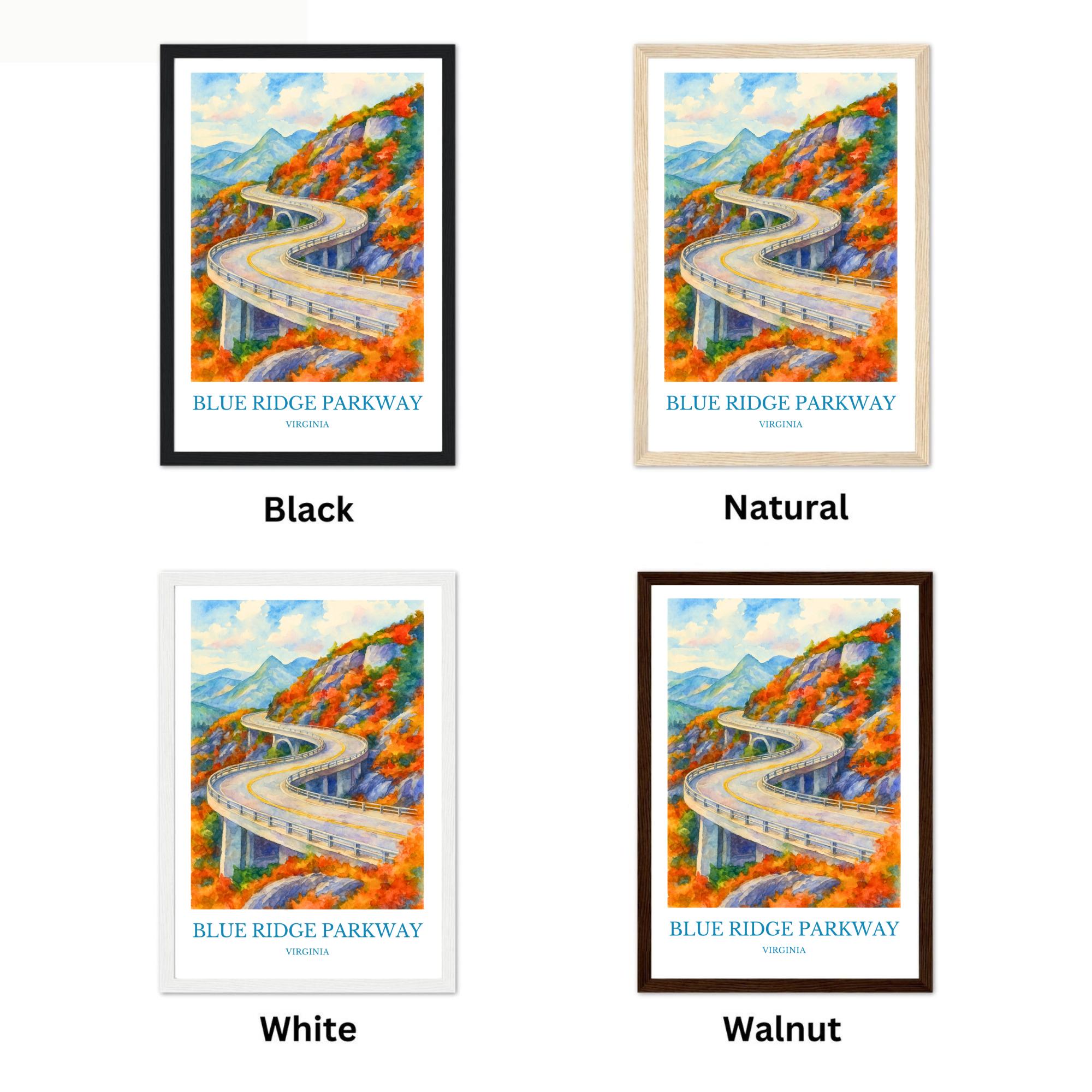 Blue Ridge Poster Blue Ridge Parkway Poster - Etsy
