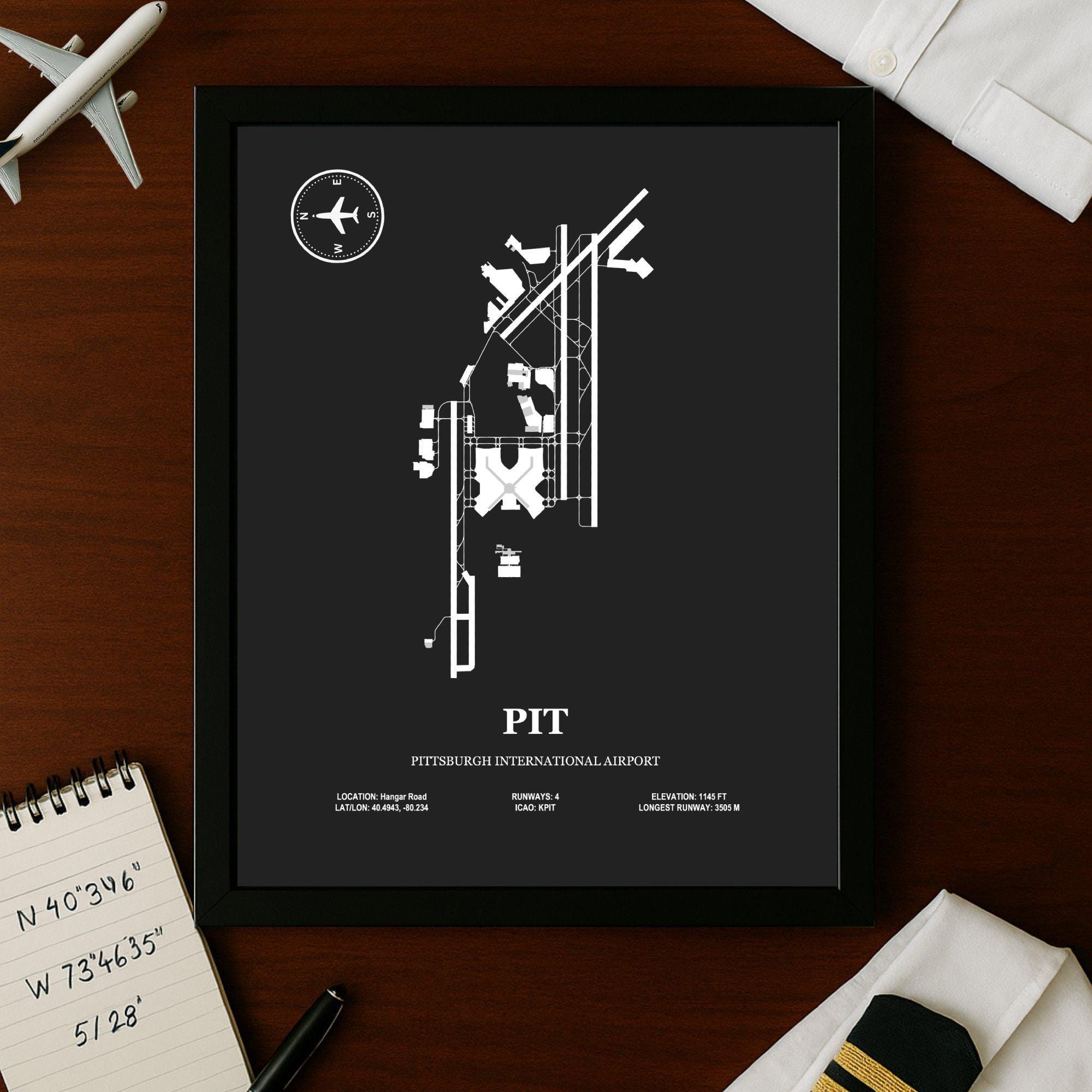PIT, Pittsburgh International Airport - Airport Design Map