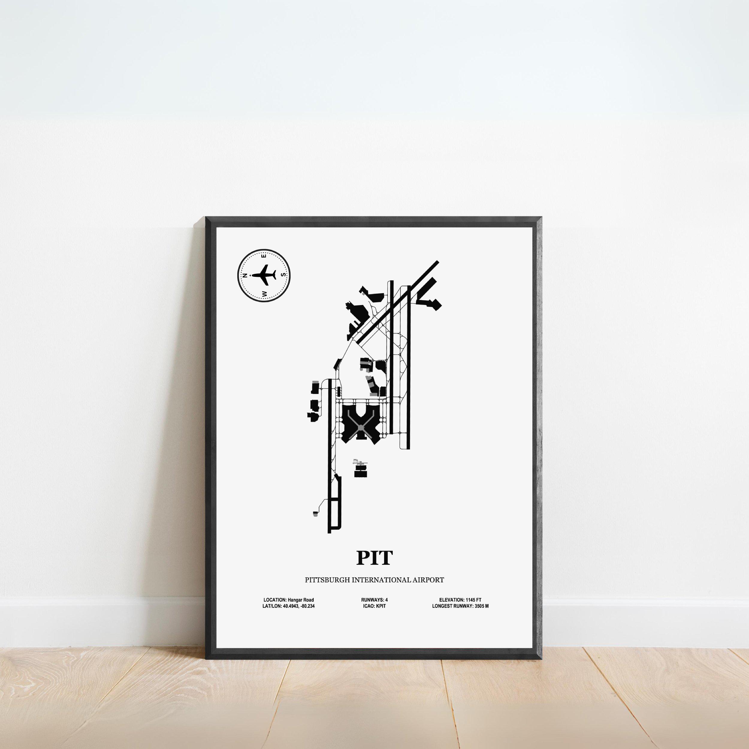 PIT, Pittsburgh International Airport - Airport Design Map