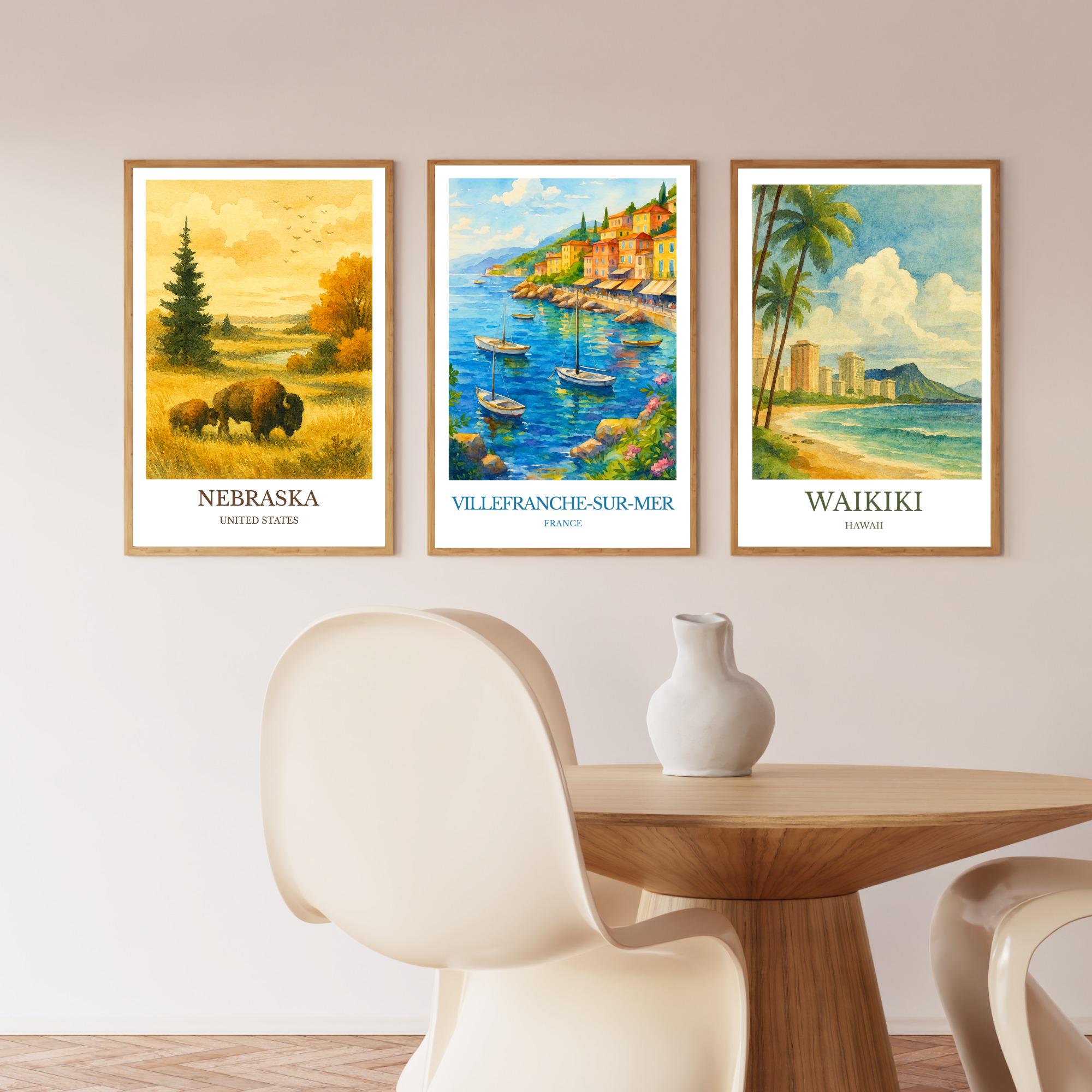 ヴィルフランシュ・シュル・メールのポスター - Etsy 日本