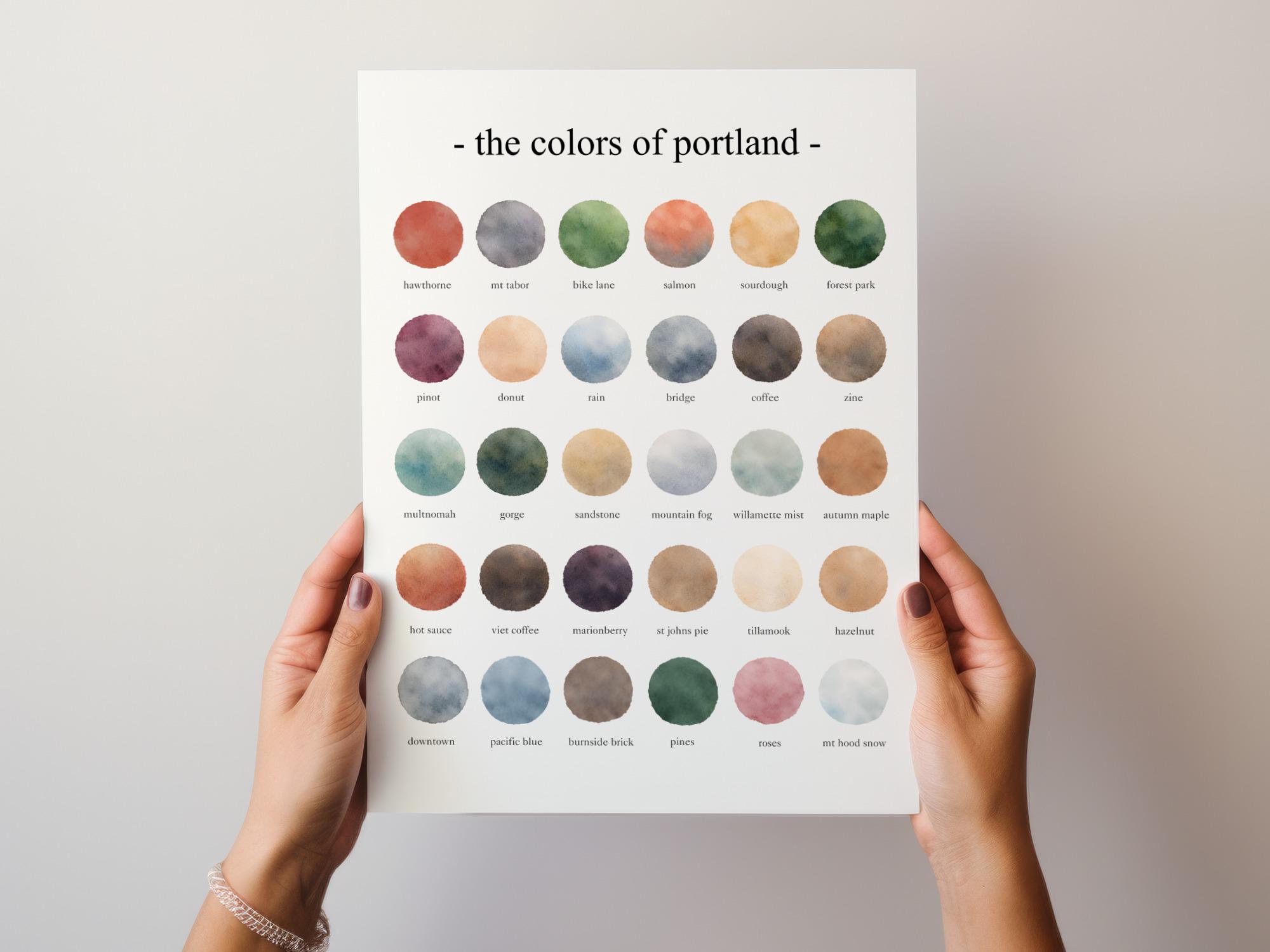 The Colors of Portland – Watercolor Print - Etsy