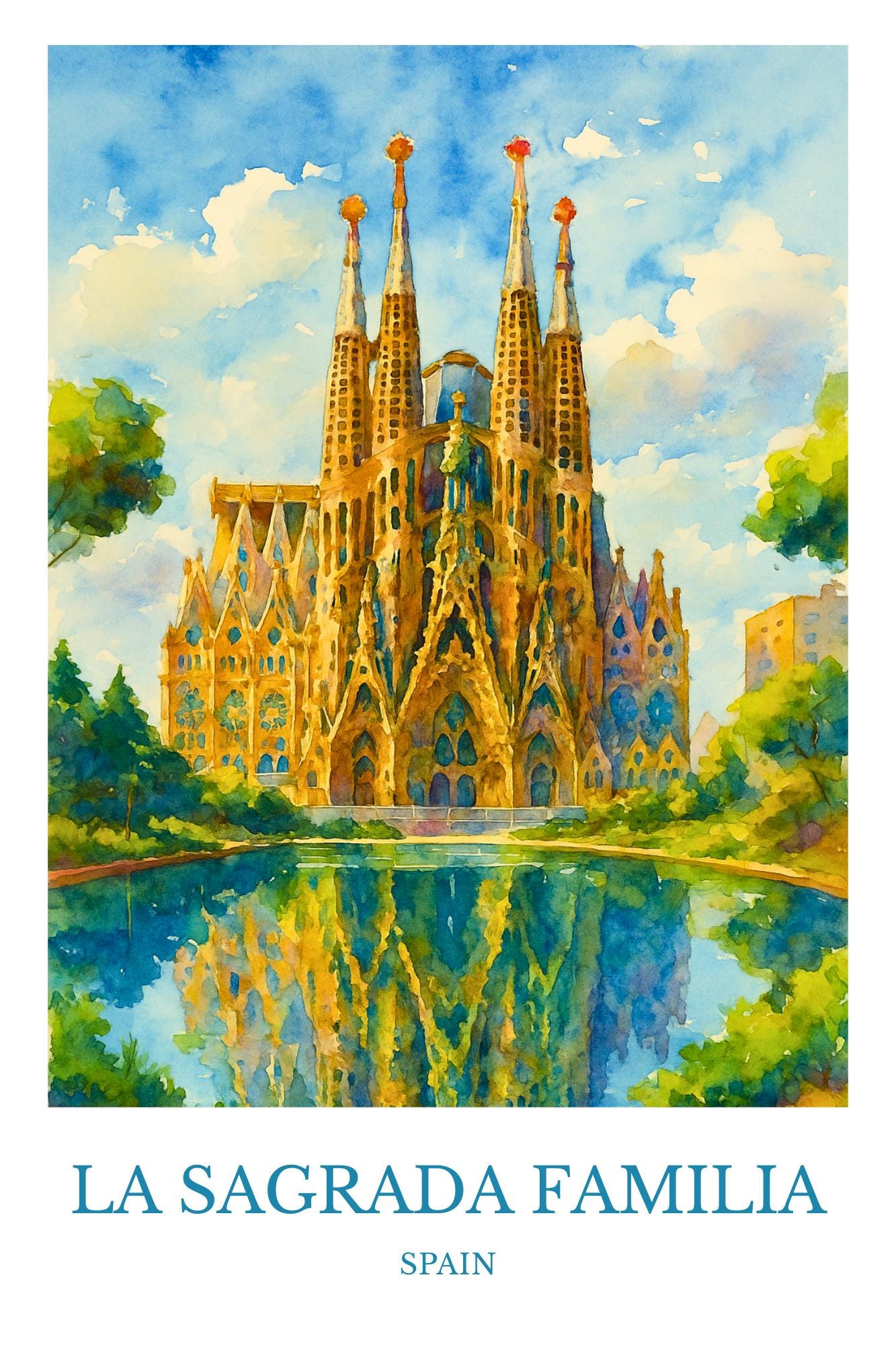 サグラダ・ファミリアのポスター - Etsy 日本