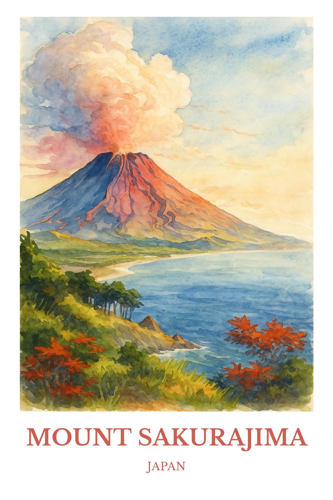 【a。様　order work】 桜島 アート 絵画 山の絵 a。様order work】 桜島 アート 絵画 山の絵 | ヤマダウェブコム