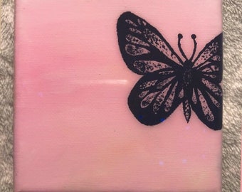 pastel butterfly painting