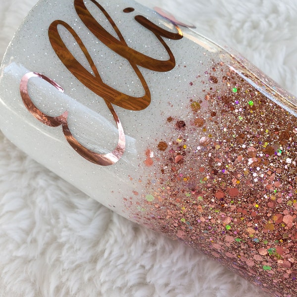 Rose Gold Tumbler Etsy