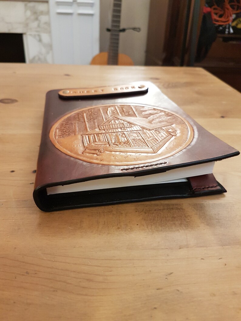 Custom Leather Guest Book / Personalized Handmade Memory Etsy