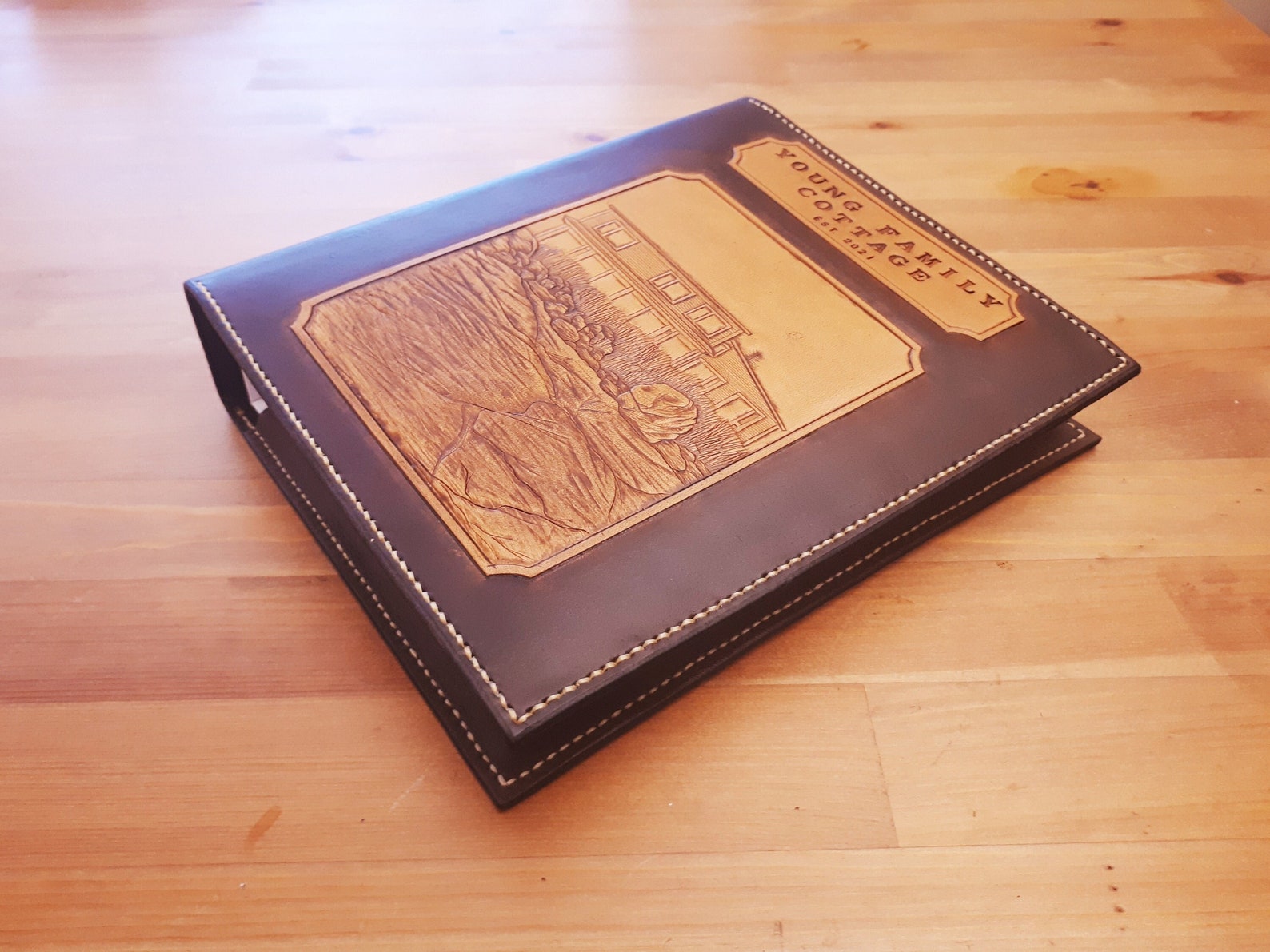 Custom Leather Photo Album / Personalized Handmade Photo Album Etsy