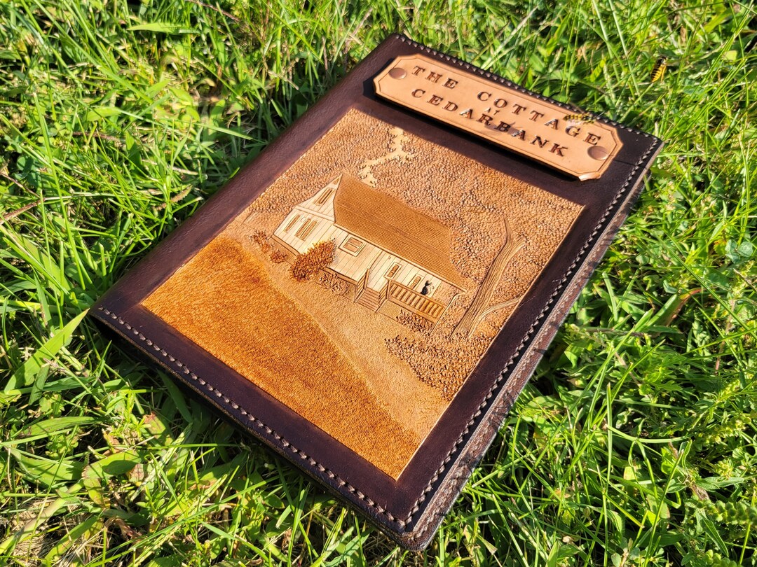 Custom Leather Guest Book / Personalized Handmade Memory Journal