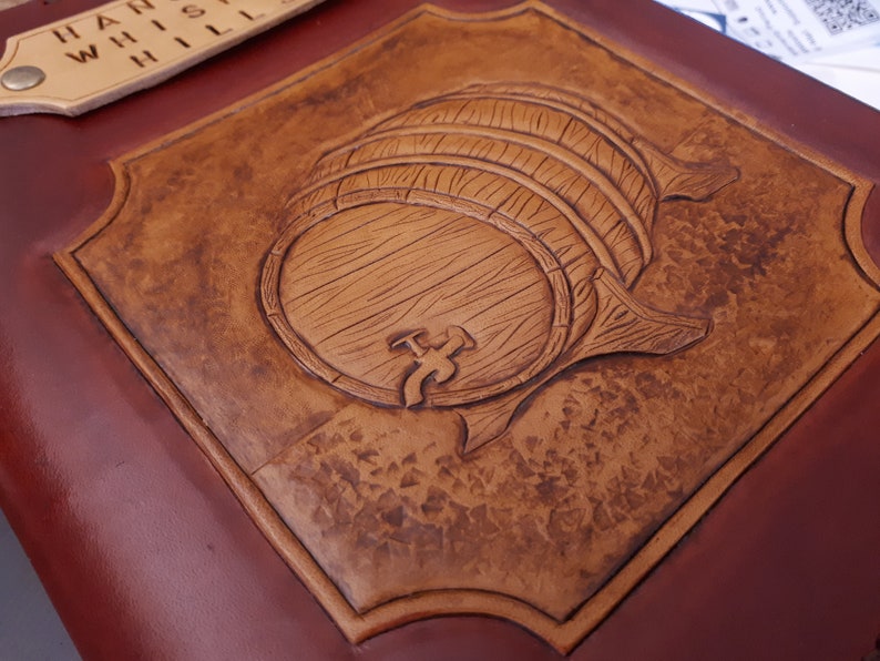 Custom Leather Guest Book / Personalized Handmade Memory Etsy