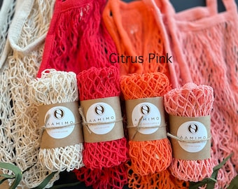 Cotton Net Market Bag Set: Reusable Foldable Shopping Tote