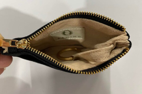 Waxed canvas small pouch / small zipper pouch / coin purse