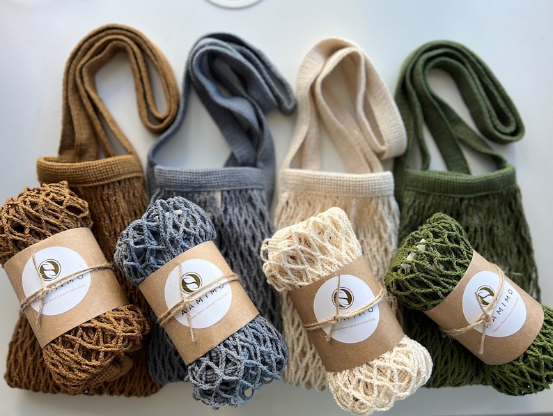 Cotton Net Tote Bag - Thumbnail 4